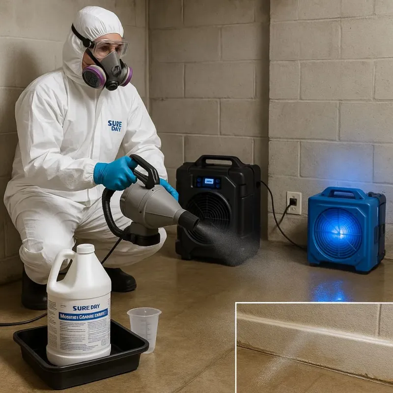 Sanitization and Odor Removal process in Midway North, TX