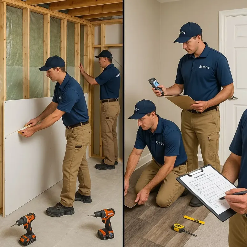Repairs and Reconstruction process in Midway North, TX